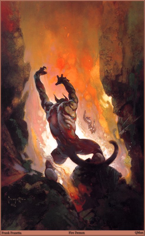 Frank Frazetta Fire Demon 1976 canvas print