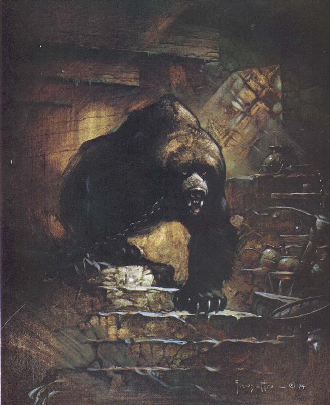 Frank Frazetta Grizzly Bear 1974 canvas print