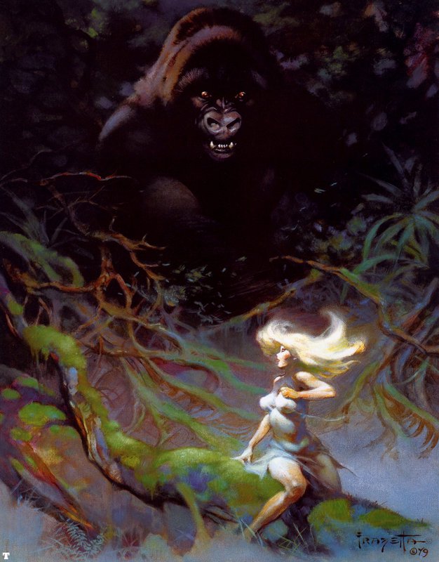 Frank Frazetta King Kong canvas print