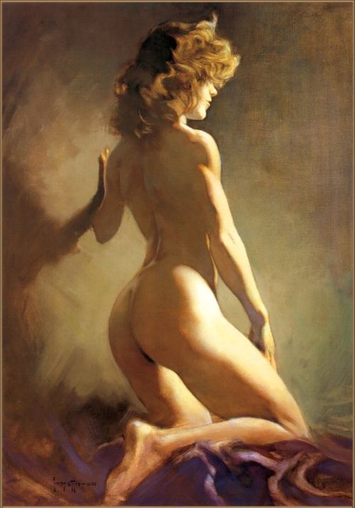 Frank Frazetta Nude 1985 canvas print