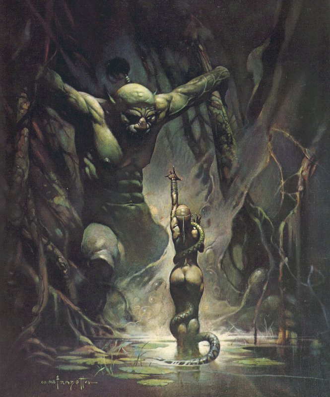 Frank Frazetta Swamp Ogre 1968 canvas print