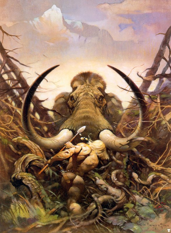 Frank Frazetta The Mammoth 1974 canvas print