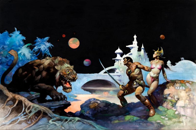 Frank Frazetta Thuvia Maid Of Mars - Frazetta Girls canvas print