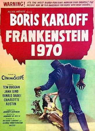 Tableaux sur toile, reproducción de Frankenstein 1970 Movie Poster