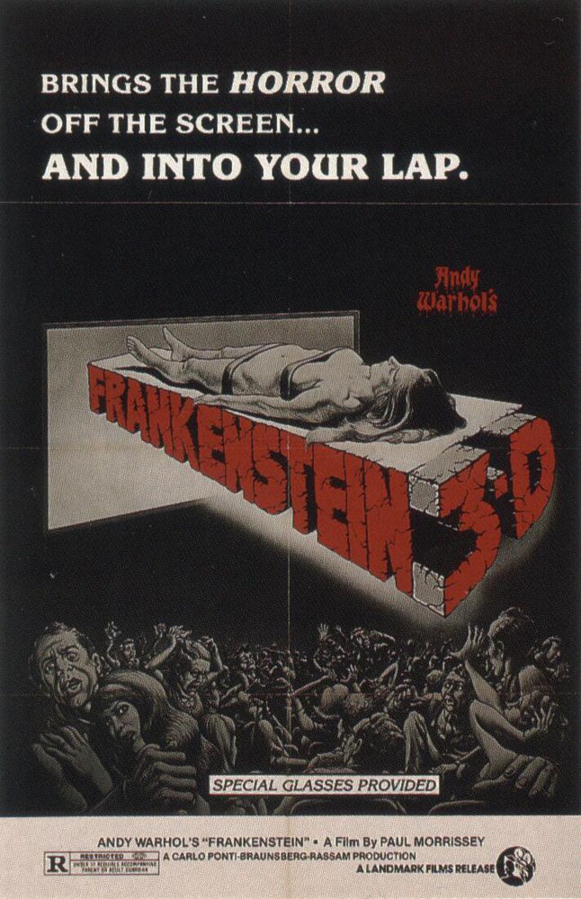 Impresión de la lona del cartel de la película de Frankenstein 3 D