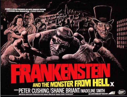 Frankenstein And The Monster From Hell Movie Poster canvas print