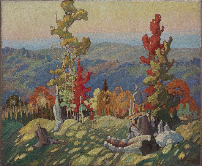 Franklin Carmichael Festive Autumn 1921 canvas print