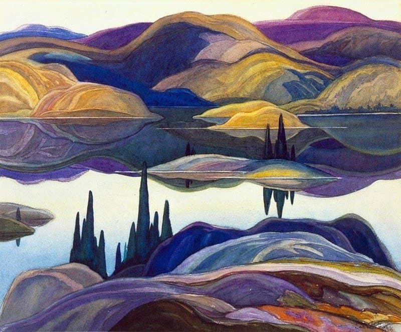 Franklin Carmichael Mirror Lake - 1929 canvas print