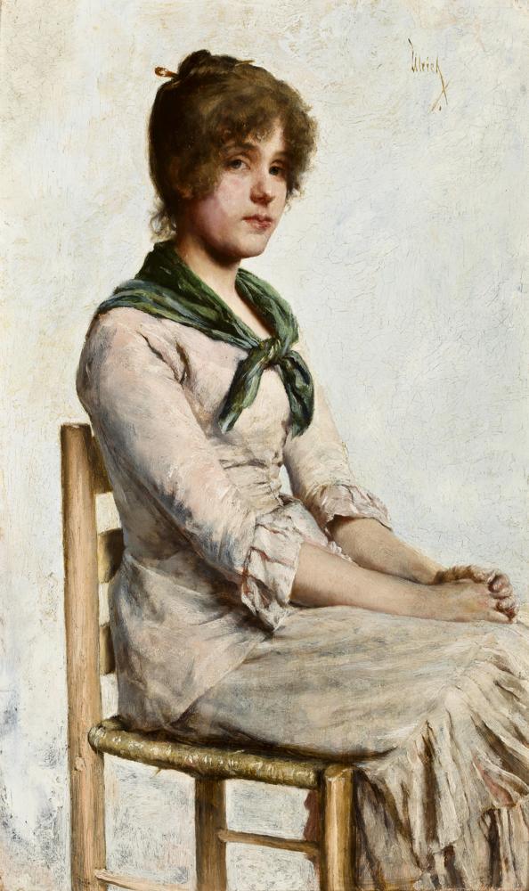 Frederic Ulrich Charles Portrait Of A Young Woman canvas print