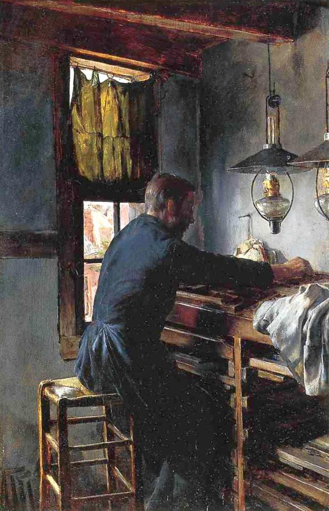 Frederic Ulrich Charles The Dutch Typesetter canvas print
