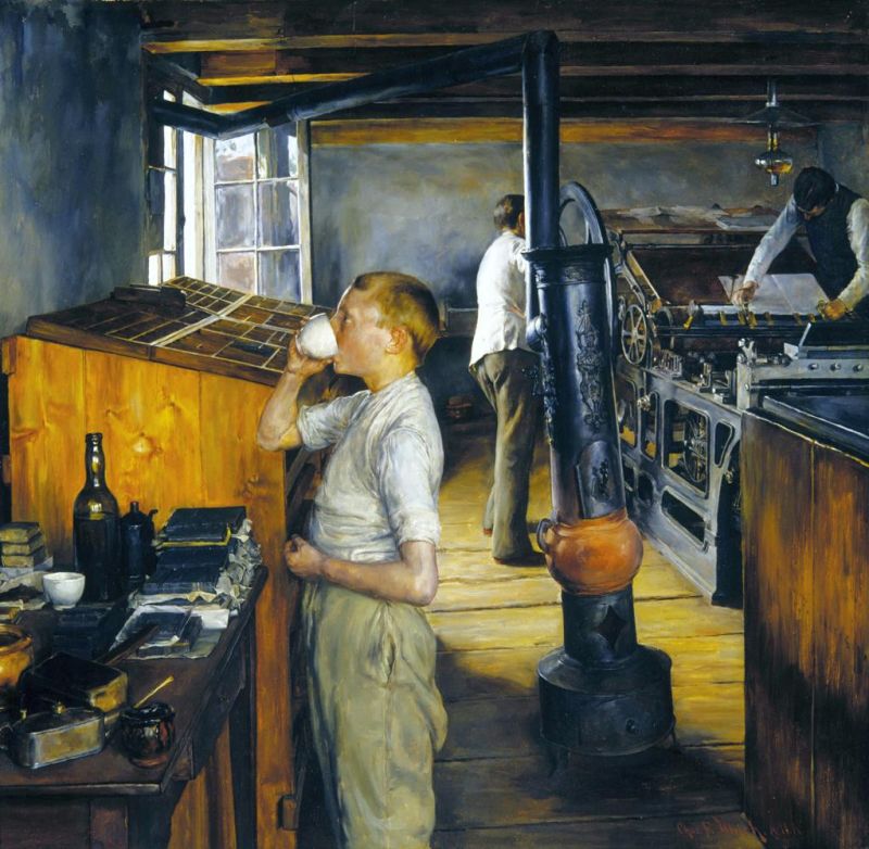 Frederic Ulrich Charles The Village Printing Shop Haarlem The Netherlands canvas print