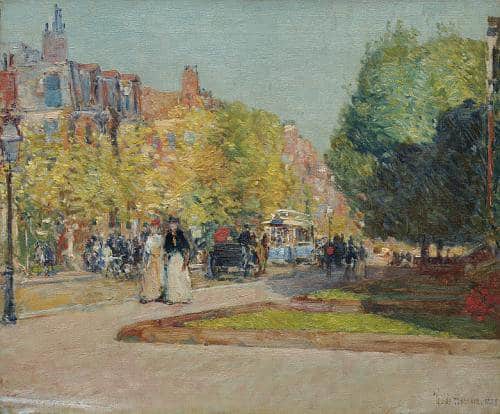 Frederick Childe Hassam Marlborough Street Boston Ca. 1889 canvas print