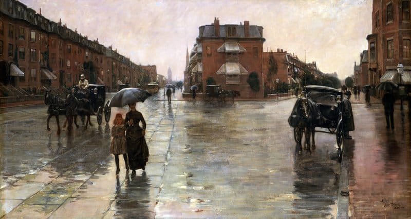Frederick Childe Hassam Rainy Day Bosto 1885 canvas print