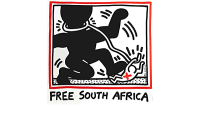 Kostenlos Südafrika von Keith Haring 2 Leinwanddruck
