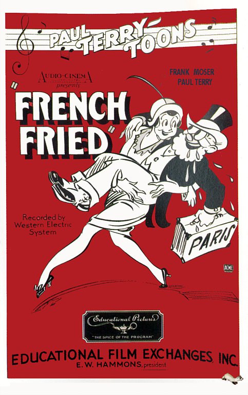 Póster de la película French Fried 1930, impresión en lienzo