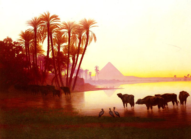 Tableaux sur toile, riproduzione di Frere lungo il Nilo