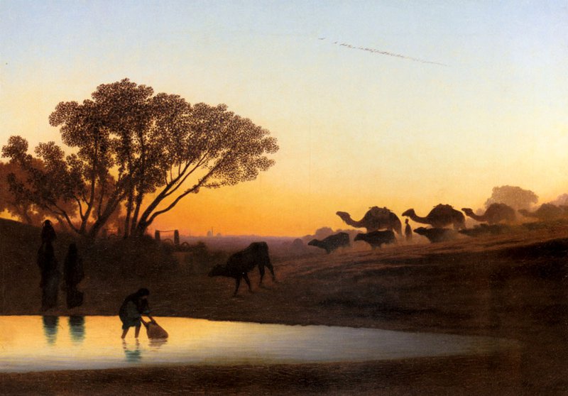Tableaux sur toile, riproduzione di Frere Sunset On The Nile