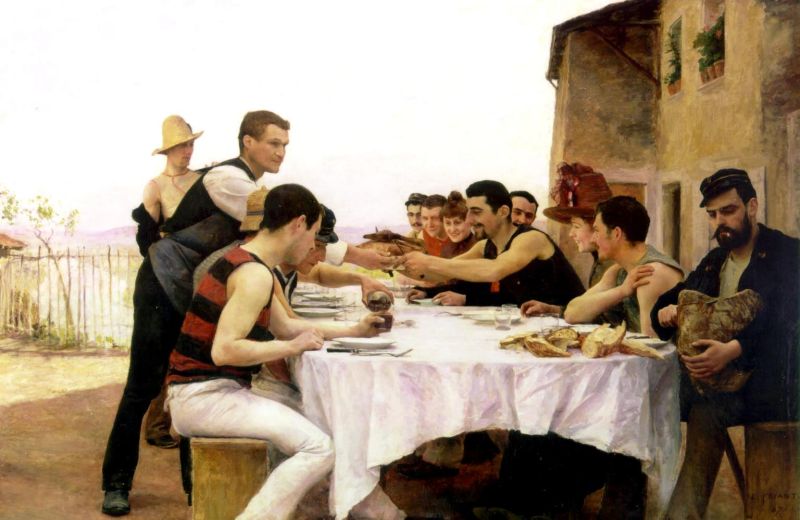 Friant E Mile Reunion Of The Meurthe Boating Party canvas print