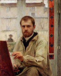 Friant Emile Autoportrait Au 24 Ans 1887 canvas print
