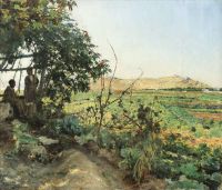 Friant Emile Paesaggio della periferia di Tunisi 1887