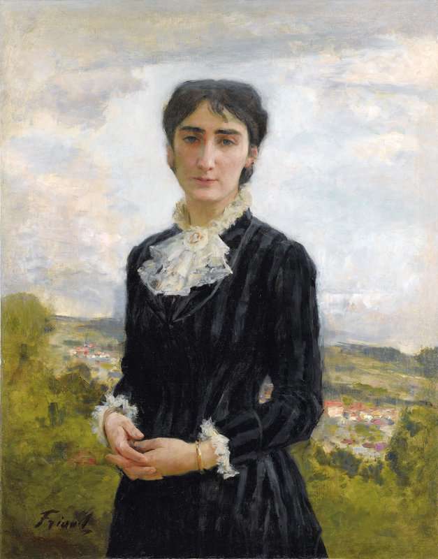 タブロー・シュル・トワル、レプリカ・ド・フリアント・エミール 若い女性の肖像