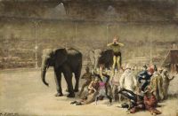 Friant Emile The Entrance Of The Clowns 1881 canvas print