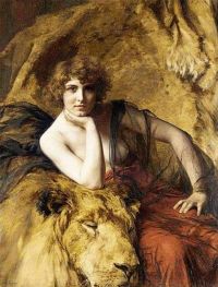 Friant Emile Woman With A Lion 1919 canvas print