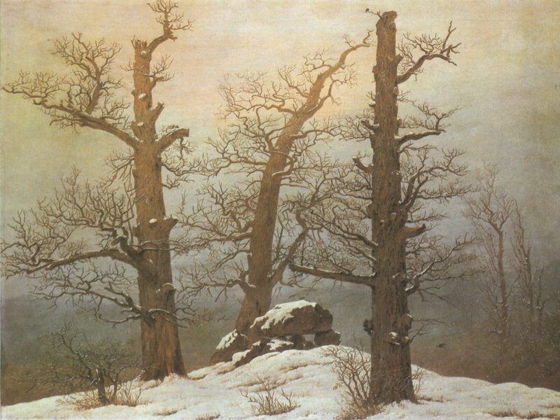 Tableaux sur toile, riproduzione di Friedrich Caspar David Hunngrats a Schnee