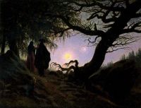Friedrich Caspar David Mann und Frau den Mond betrachtend