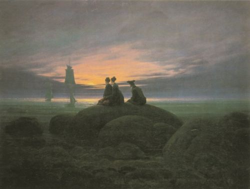 Friedrich Caspar David Mondaufgang Aus Meer canvas print