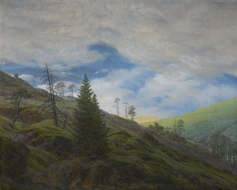Tableaux sur toile, riproduzione di Friedrich Caspar David Sunburst nel Riesengebirge 1820 o 1830