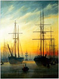 Friedrich Caspar David Blick auf einen Hafen