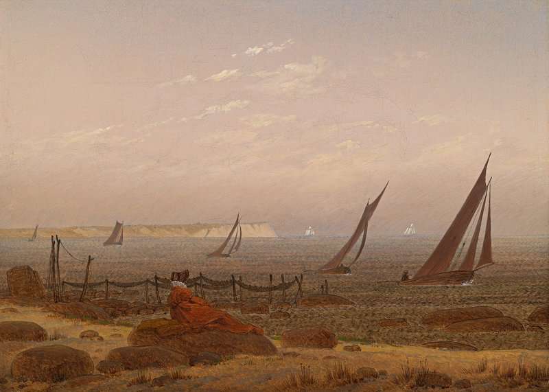 Friedrich Caspar David Woman On The Beach Of Rugen canvas print