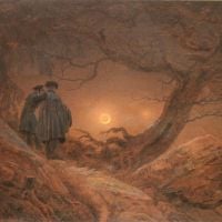 Friedrich Caspar David Zwei Moda en Betrachtung Des Mondes
