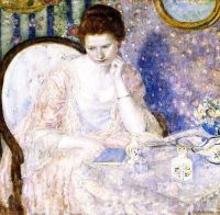 Frieseke Frederick Carl At The Dressing Table 1918