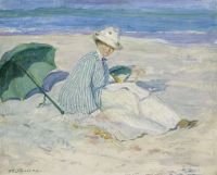Frieseke Frederick Carl Lady On A Beach 1913 Leinwanddruck