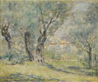 فريزيك فريدريك كارل أشجار الزيتون Cagnes كاليفورنيا 1920
