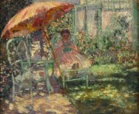 Frieseke Frederick Carl Study For The Garden Parasol Ca. 1910 canvas print