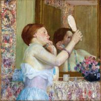 امرأة من فريزيكي فريدريك كارل مع مرآة 1911