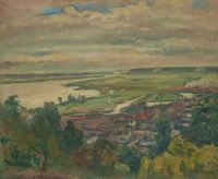 Friesz Othon L Estuaire Honfleur Ca. 1945 48 طبعة قماشية