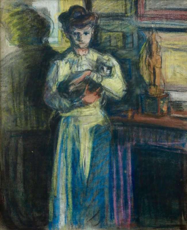 Friesz Othon Young Girl With Cat 1901 canvas print