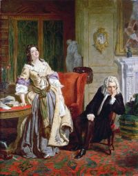 Frith William Powell Der abgelehnte Dichter Alexander Pope und Lady Mary Wortley Montagu 1863