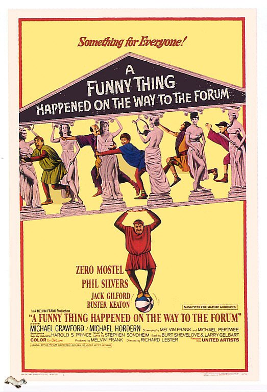 Impresión de lienzo Cosa divertida sucedió en el camino al foro 1966 Movie Poster
