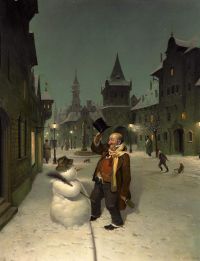 Gabor Vida Friend Of The Snowman canvas print