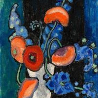 Gabriele Munter Still Life With Flowers In A White Vase 1940