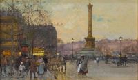 Galien Laloue Eugene La Place De La Bastille canvas print