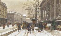 Galien Laloue Eugene Place De La Madeleine Marche Aux Fleurs