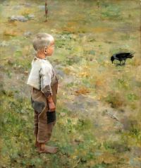 Gallen Kallela Akseli Boy With A Crow 1884