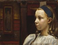 جالن كاليلا أكسيلي رأس فتاة صغيرة آنا 1897