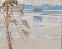 Gallen Kallela Akseli Lake Landscape 1922 canvas print